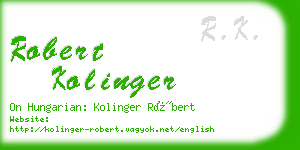 robert kolinger business card